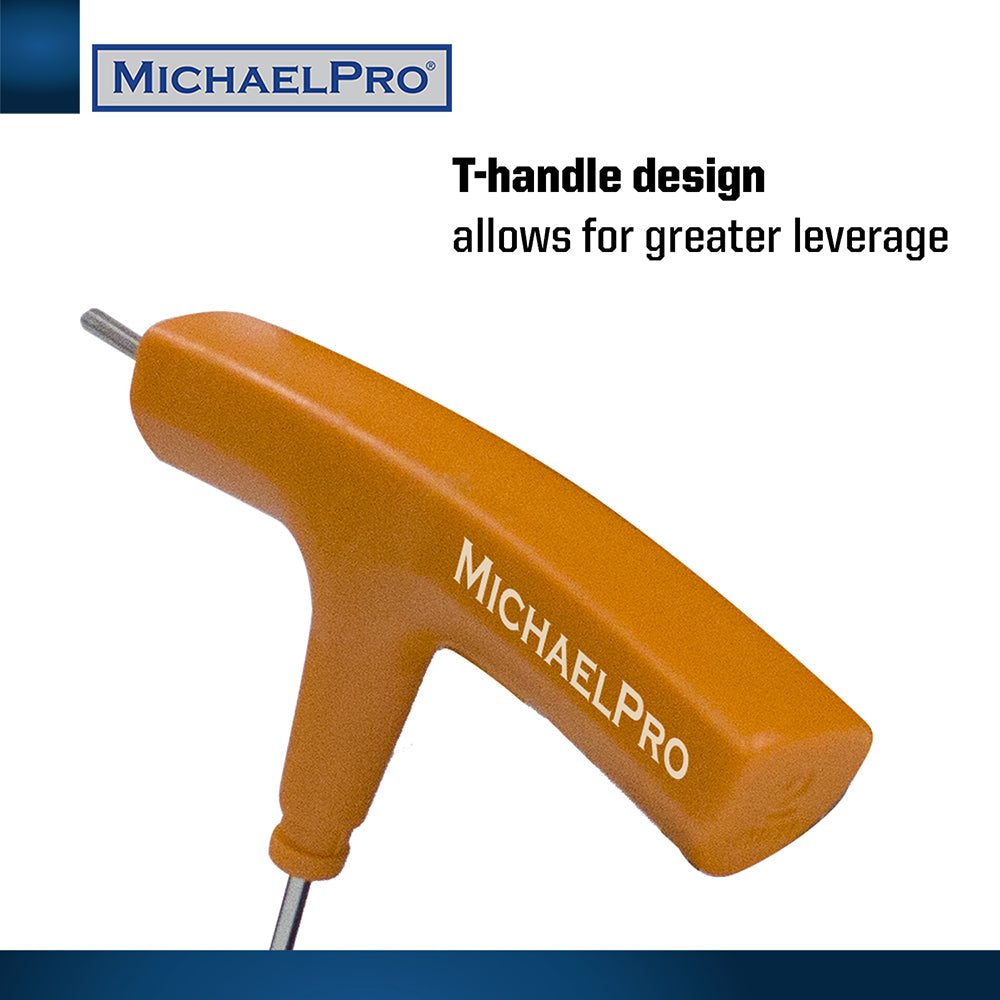 8-Piece Two-Way T-Handle Allen Wrench Set in Metric Sizes with Storage Stand (MP001044)