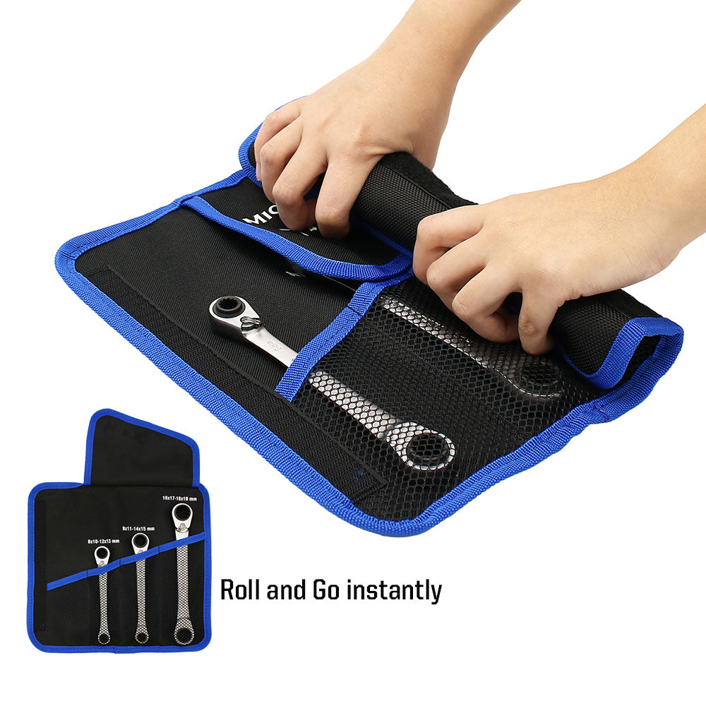 4 in 1 Ratchet Wrench Set, 12 Sizes in 3 Piece Wrenches, Metric(MP001163)