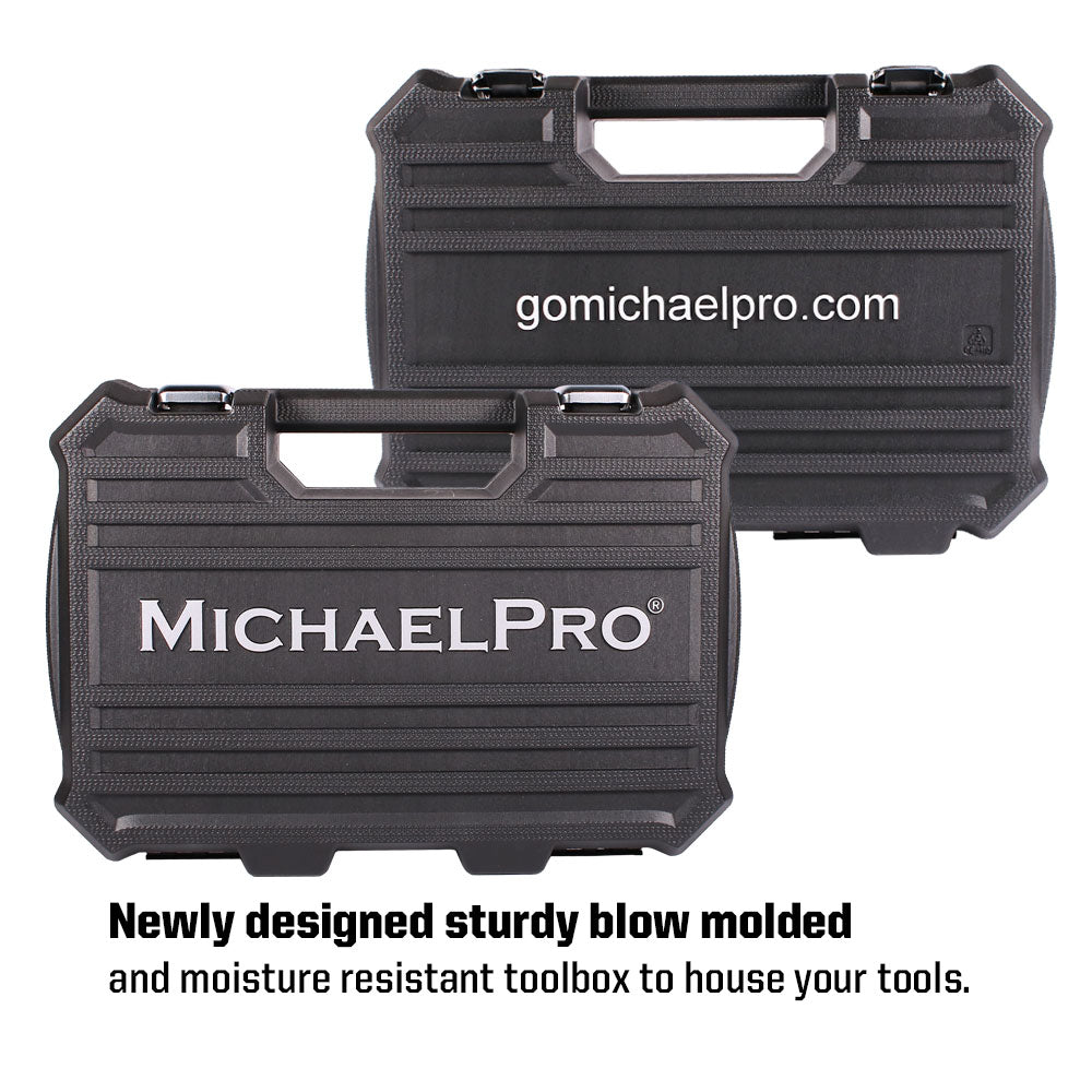 47 Piece 1/4 & 3/8 Inch Dr. 72T Ratchet Wrench Socket Set With Storage Case(MP005012)