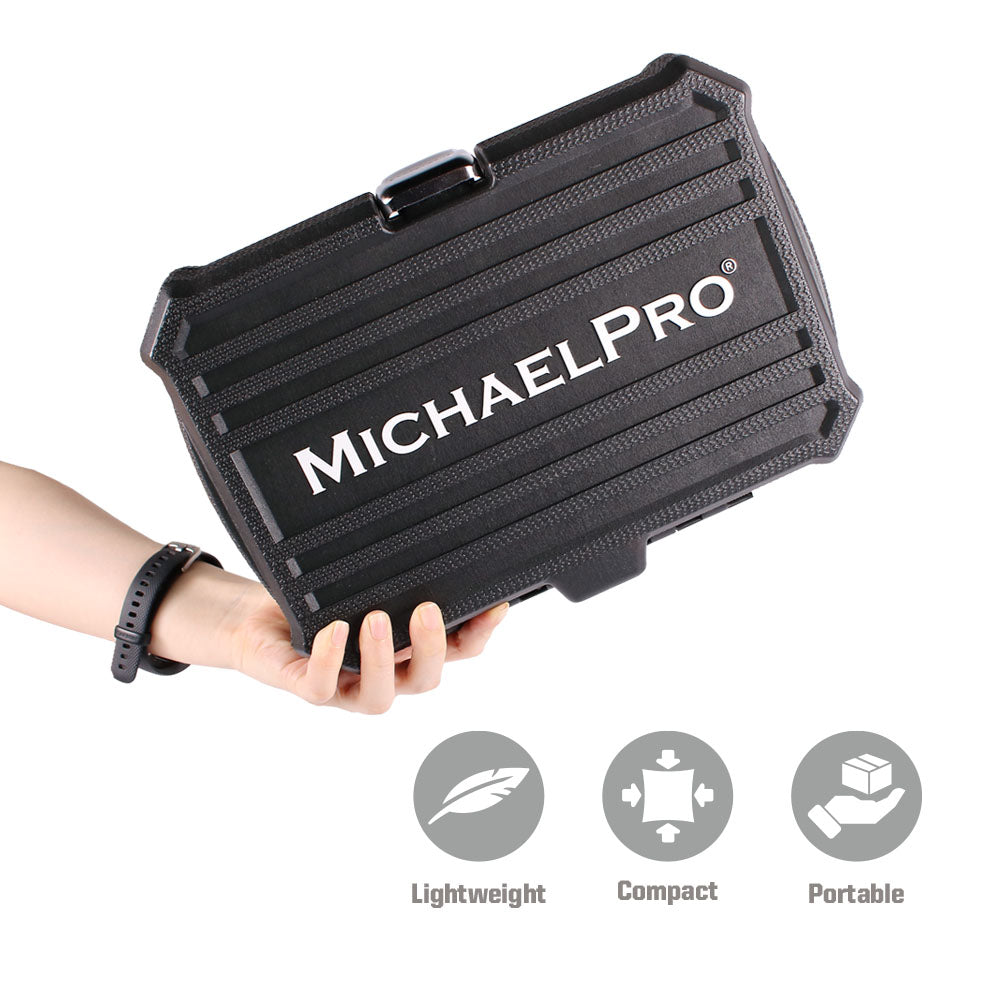 16 Piece 1/4 Inch Dr. 72T Ratchet Wrench Socket Set, Metric Sizes with Storage Case(MP005013)