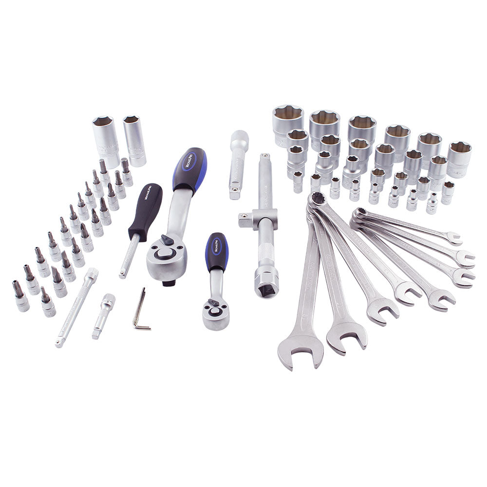 68-Piece 1/4" & 1/2" Dr. 72T Socket Set Metric With Storage Case(MP005016)