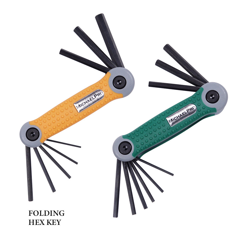 Folding Hex Key Allen Wrench Set in Standard SAE & Metric sizes (MP001