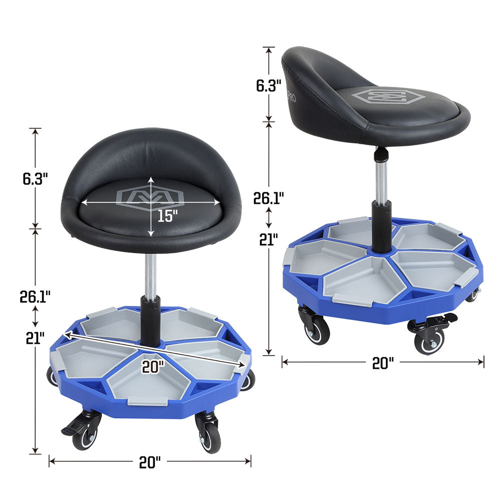 Rolling Mechanic Stool with 350 lb Capacity MPC016005