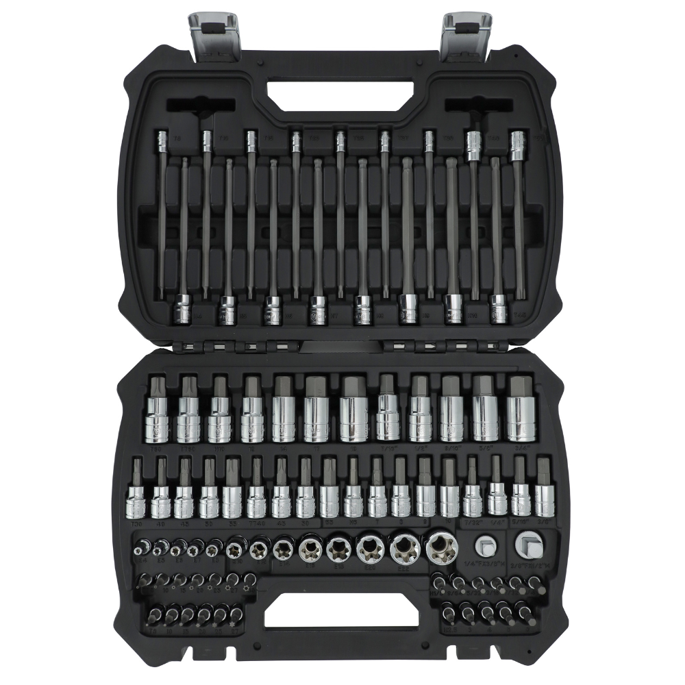 86-Piece Master SAE/Metric Hex, Torx, External Socket and Bit Socket S