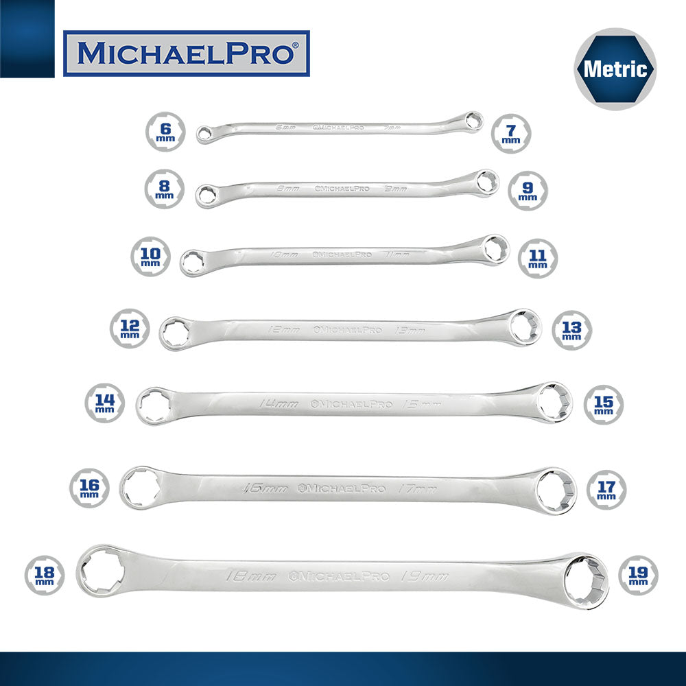 19-Piece Bolt Extractor Offset Wrenches and Cushion Grip Sockets Set i